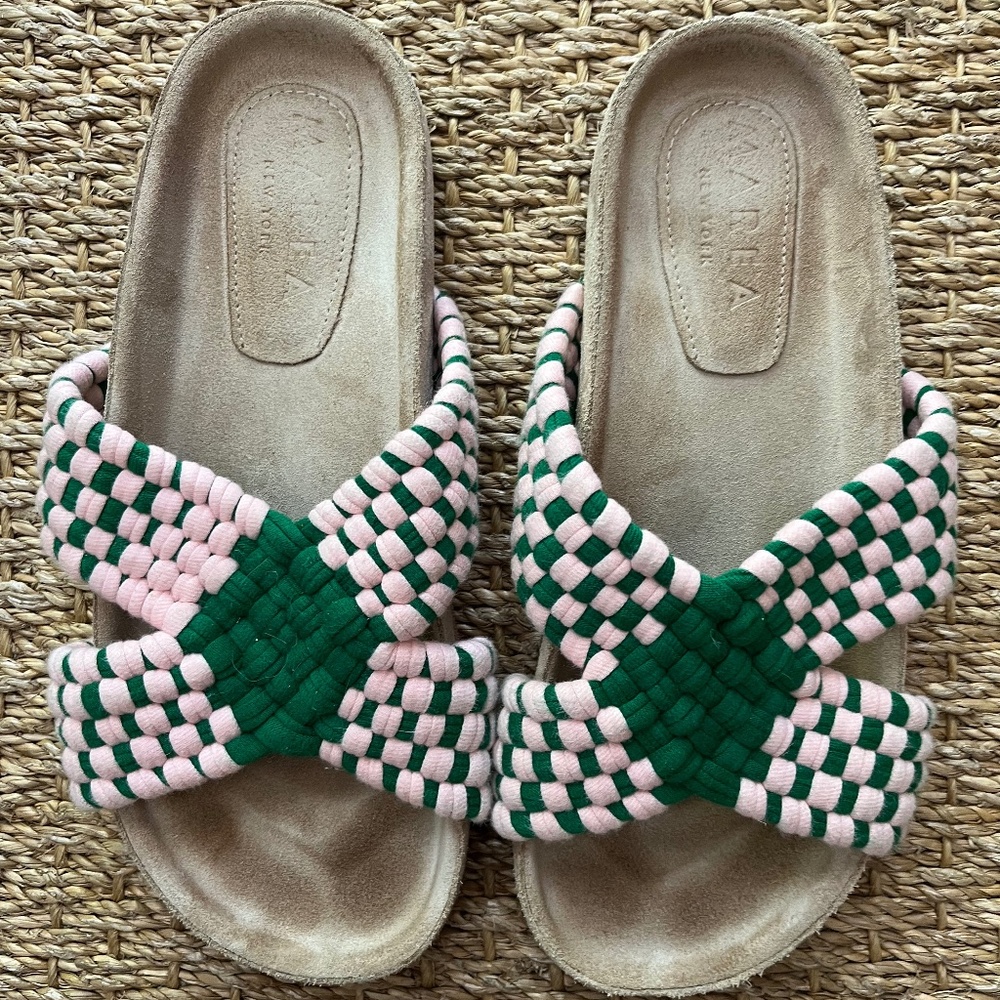 Marea New York Cruzado Sandals Pink/Green 38